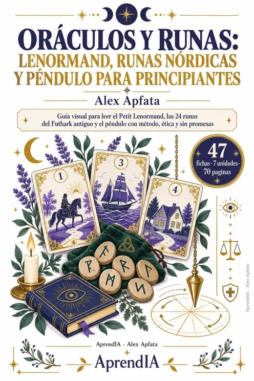 Oráculos y Runas: Lenormand, Runas Nórdicas y Péndulo para Principiantes. Edición México
