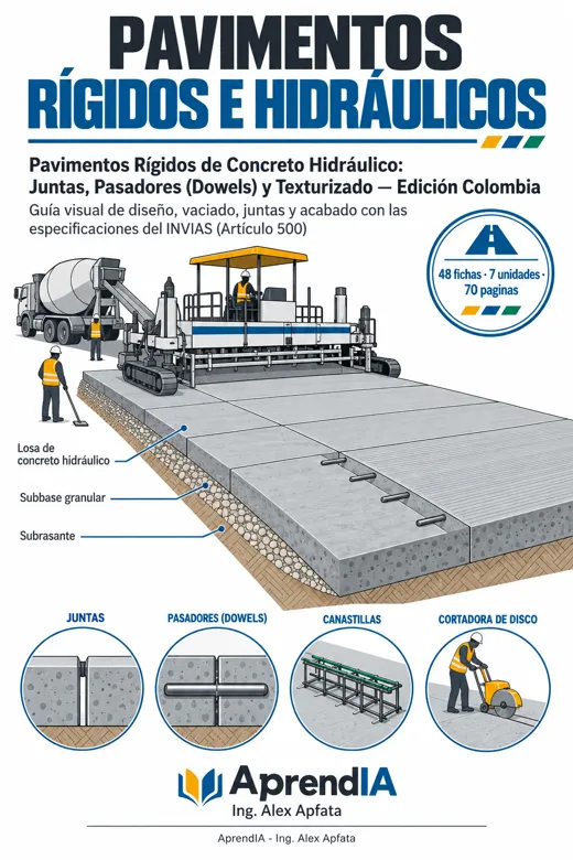 Pavimentos Rígidos de Concreto Hidráulico: Juntas, Pasadores (Dowels) y Texturizado — Edición Colombia