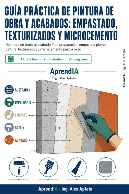 Guía Práctica de Pintura de Obra y Acabados: Empastado, Texturizados y Microcemento