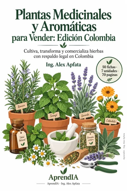 Plantas Medicinales y Aromáticas para Vender: Edición Colombia