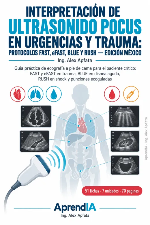 Interpretación de Ultrasonido POCUS en Urgencias y Trauma: Protocolos FAST, eFAST, BLUE y RUSH — Edición México