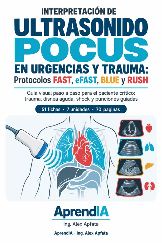 Interpretación de Ultrasonido POCUS en Urgencias y Trauma: Protocolos FAST, eFAST, BLUE y RUSH