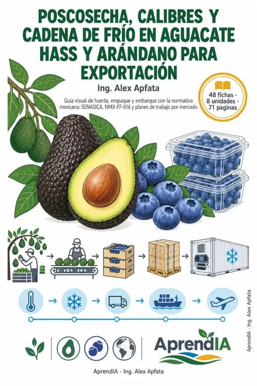 Poscosecha, Calibres y Cadena de Frío en Aguacate Hass y Arándano para Exportación