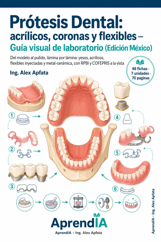 Prótesis Dental: acrílicos, coronas y flexibles — Guía visual de laboratorio (Edición México)