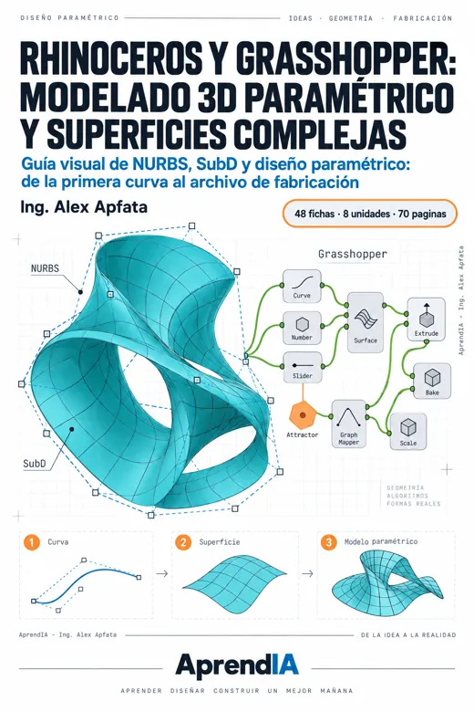 Rhinoceros y Grasshopper: Modelado 3D Paramétrico y Superficies Complejas