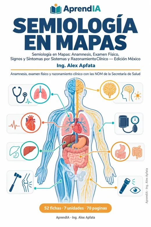 Semiología en Mapas: Anamnesis, Examen Físico, Signos y Síntomas por Sistemas y Razonamiento Clínico — Edición México