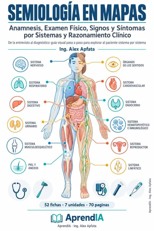 Semiología en Mapas: Anamnesis, Examen Físico, Signos y Síntomas por Sistemas y Razonamiento Clínico