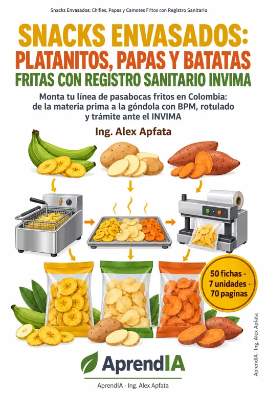 Snacks Envasados: Platanitos, Papas y Batatas Fritas con Registro Sanitario INVIMA