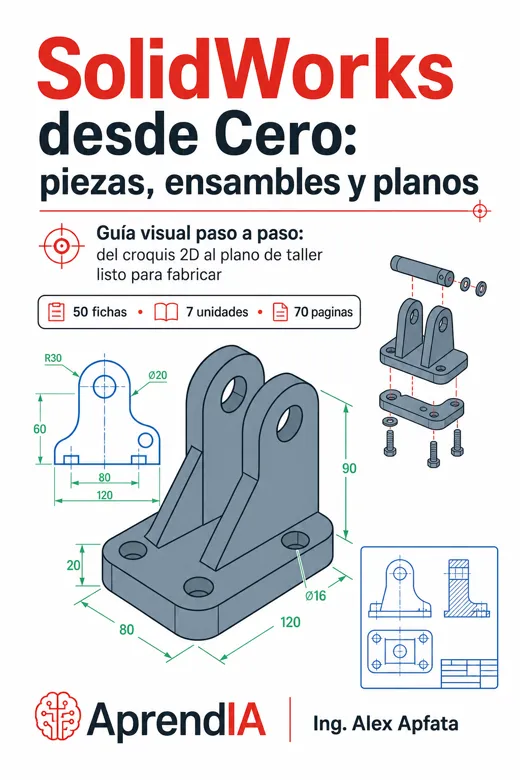 SolidWorks desde Cero: piezas, ensambles y planos