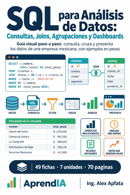 SQL para Análisis de Datos: Consultas, Joins, Agrupaciones y Dashboards