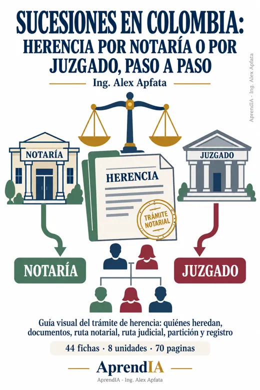 Sucesiones en Colombia: herencia por notaría o por juzgado, paso a paso