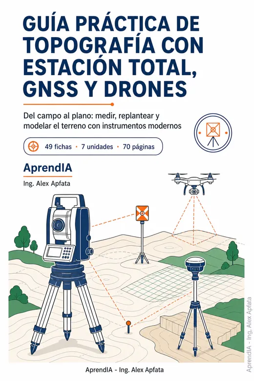 Guía Práctica de Topografía con Estación Total, GNSS y Drones