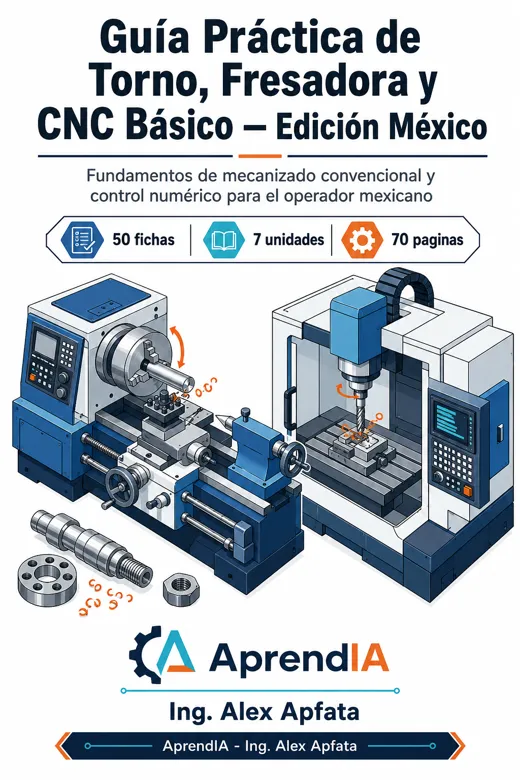 Guía Práctica de Torno, Fresadora y CNC Básico — Edición México