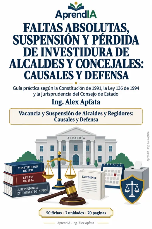 Faltas Absolutas, Suspensión y Pérdida de Investidura de Alcaldes y Concejales: Causales y Defensa