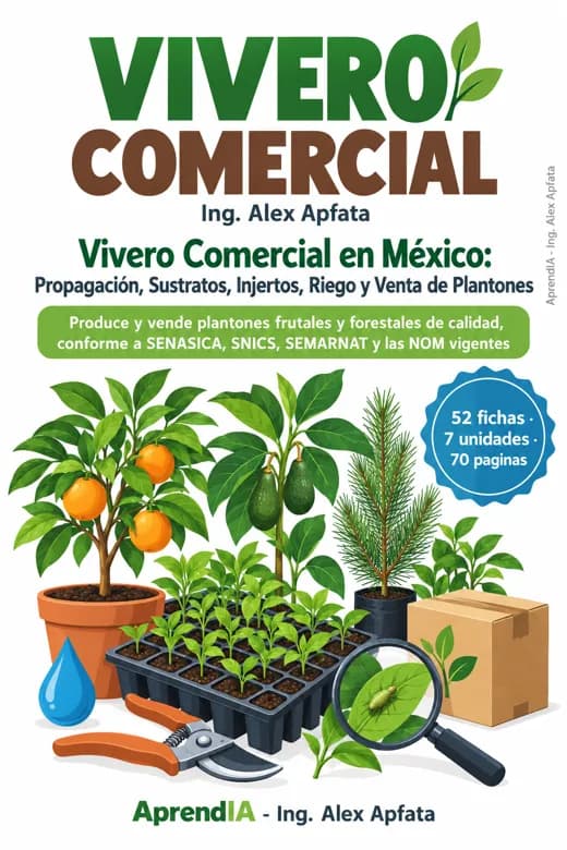 Vivero Comercial en México: Propagación, Sustratos, Injertos, Riego y Venta de Plantones
