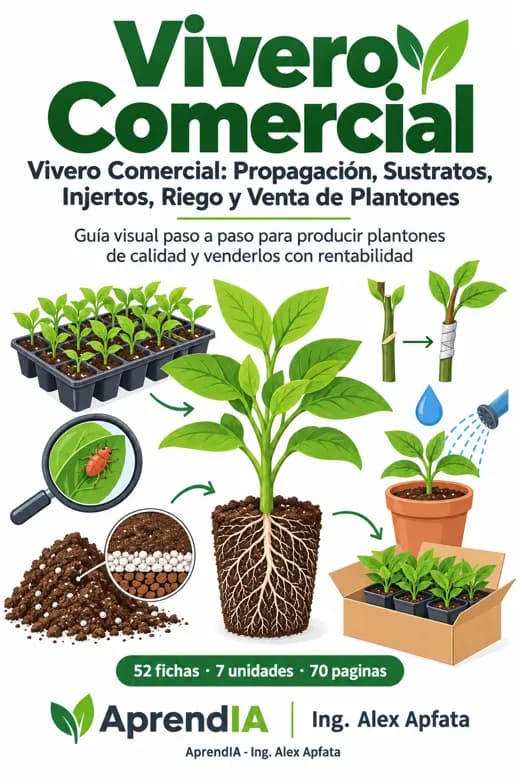 Vivero Comercial: Propagación, Sustratos, Injertos, Riego y Venta de Plantones