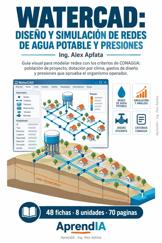 WaterCAD: Diseño y Simulación de Redes de Agua Potable y Presiones
