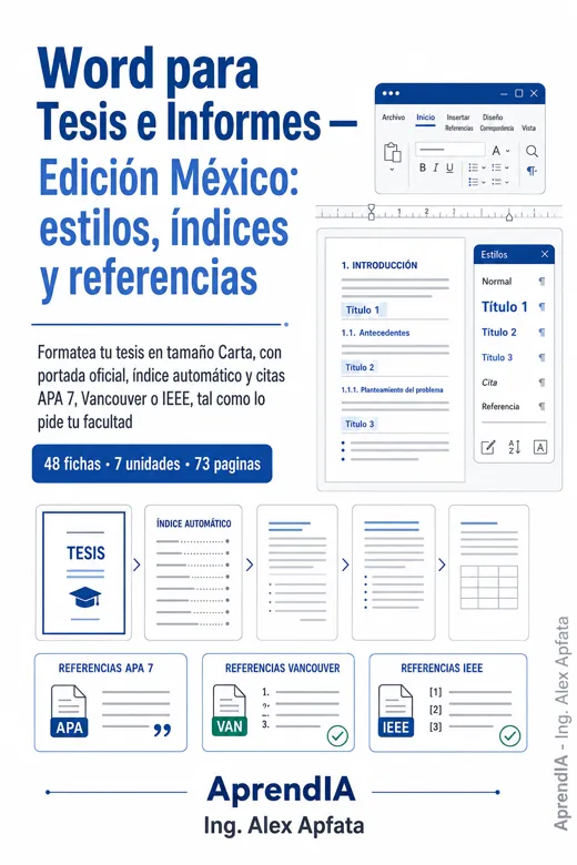 Word para Tesis e Informes — Edición México: estilos, índices y referencias