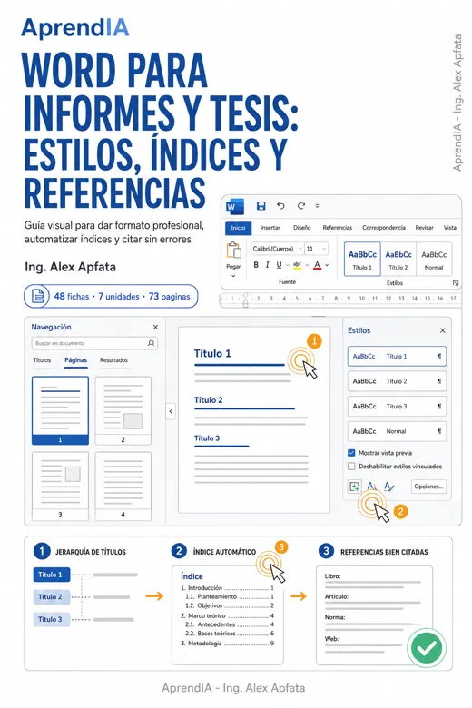 Word para Informes y Tesis: estilos, índices y referencias