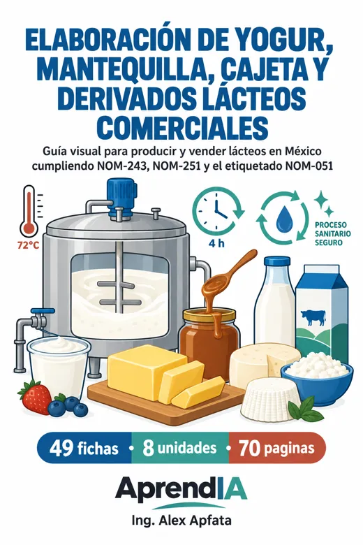 Elaboración de Yogur, Mantequilla, Cajeta y Derivados Lácteos Comerciales
