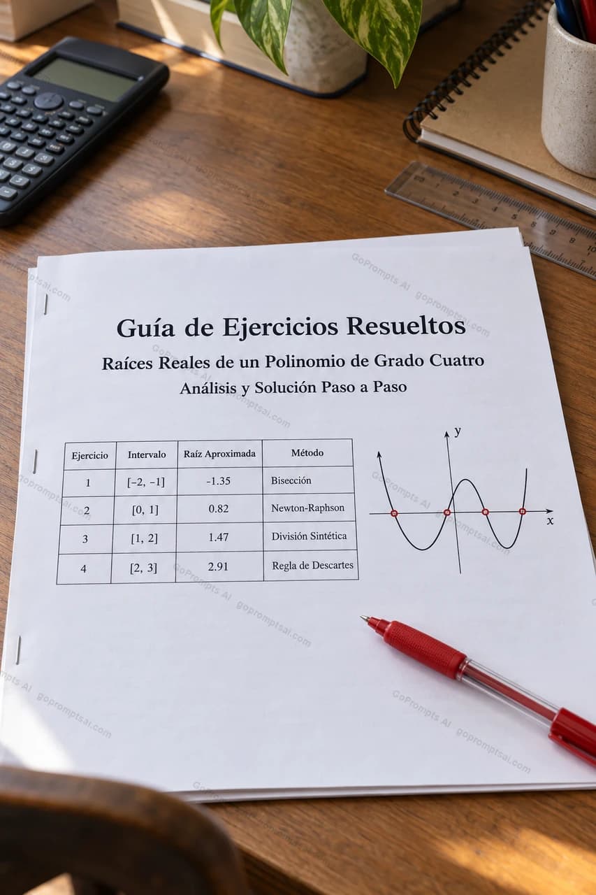 Guía resuelta paso a paso: raíces de un polinomio