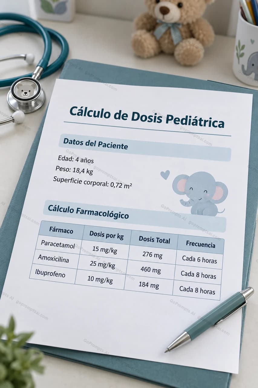 Cálculo exacto de dosis pediátrica en minutos