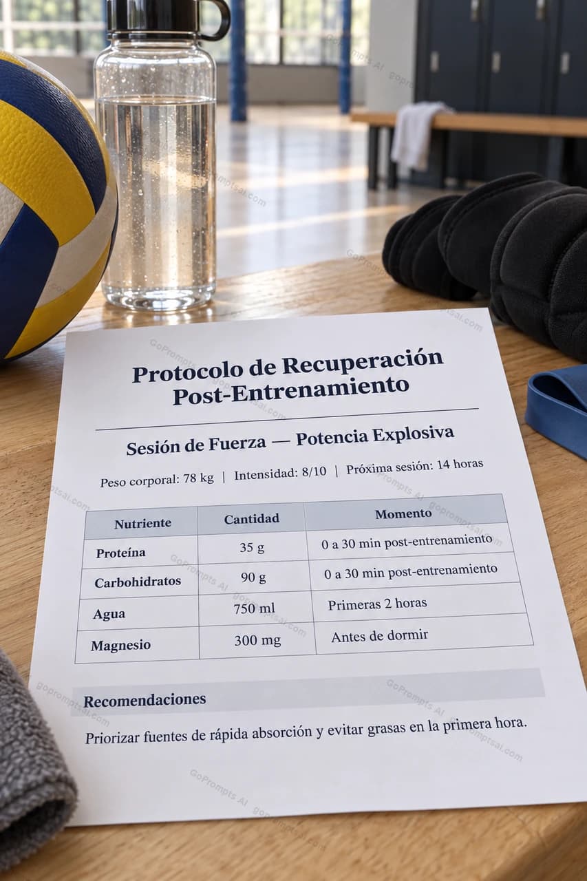 Protocolo de recuperación nutricional listo para imprimir