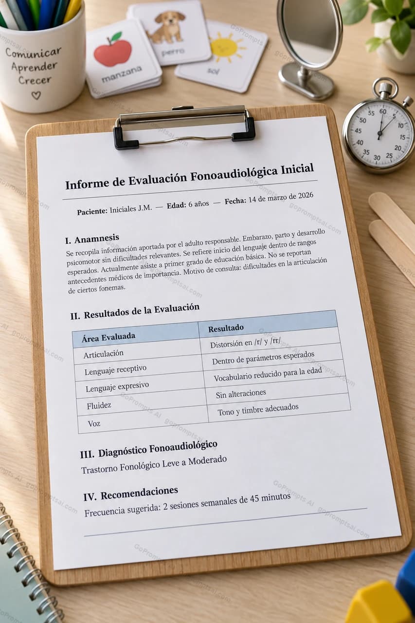 Informe de evaluación inicial listo en minutos